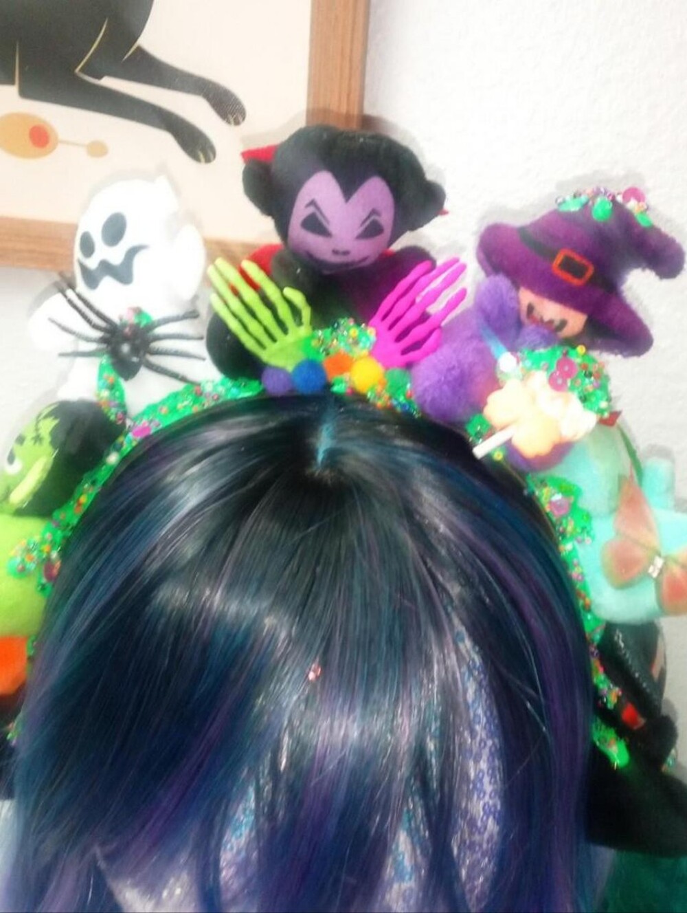Halloween Plush Headband with Colorful Spooky Characters